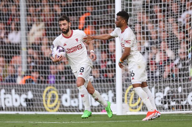 Manchester and Bournemouth Draw 2-2 in the Premier Leageua Match at Vitality Stadium.