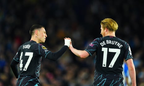 Manchester City Beat Brighton 4-0 in the Premier league Match.