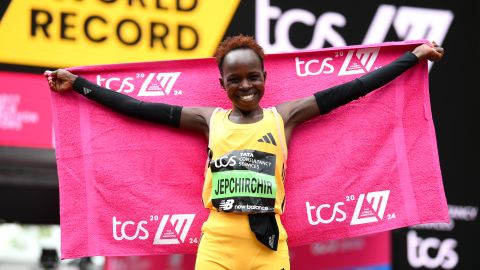 World Olympic Champion Peres Jepchirchir Wins the 44th London Marathon.