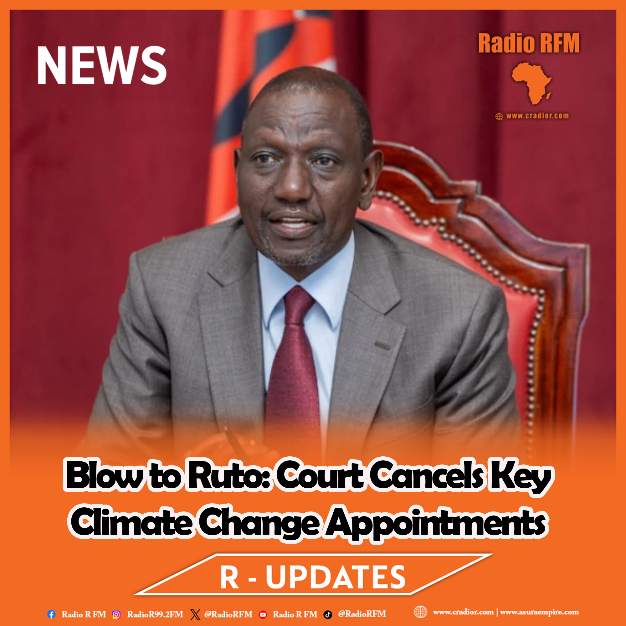 Blow to Ruto: Court Cancels Key Climate Change Appointments Amid Public Outcry