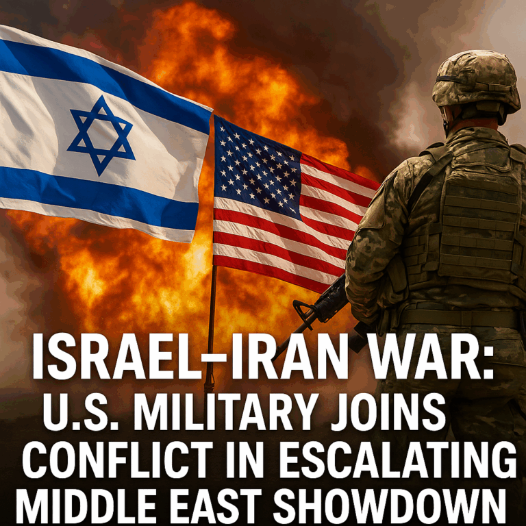 Israel–Iran War: U.S. Military Joins Conflict in Escalating Middle East Showdown